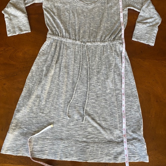 J Crew dress drawstring tie waist long sleeve gray Small - Picture 9 of 16